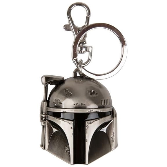 Boba Fett Helmet Pewter Keychain, Silver