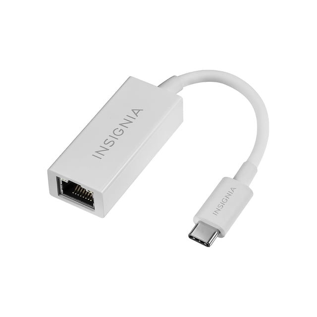 Adaptador USB Insignia Tipo C a Gigabit Ethernet Blanco