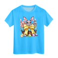 thumbnail image 4 of ZTKWD Girls Pleated T Shirts Kids Summer Short Sleeve Fashion Tops Tees 2-14 years Easter, 4 of 4