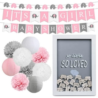 Pink Elephant Baby Shower Decorations for Girl, Elephant Baby