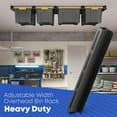 thumbnail image 2 of Overhead Garage Storage Rack, Heavy Duty Ceiling Storage System for 27 Gallon Totes - Black (6 Sets for 5 Bins), 2 of 6