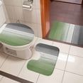 thumbnail image 4 of Sage Green Gray Ombre Bath Mat 3 Piece Bathroom Rug Set, Vintage Country Wooden Non Slip Bath Rug Contour Mat and Toilet Lid Cover, Absorbent Shower Mats Soft Bath Rugs and Mats Sets, 4 of 8