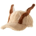 thumbnail image 3 of RUISINERY Fashion Dog Ear Baseball Hat for Adult Unisex Furry Plush Baseball Hat for Outdoor Activity Winter Wear Hiphop Hat, 3 of 7