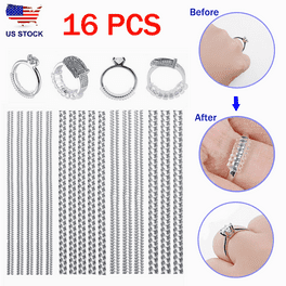 LIQUID 12 Pack 4 Sizes Spiral Tightener Ring Size Adjuster For Loose Ring Jewelry Guard Walmart
