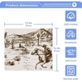 thumbnail image 3 of Coolnut 4 PCS Western Desert Cowboy Washcloths, 12 X 12 Inches Cotton Wash Cloths, Highly Absorbent and Soft Face Towels for Bathroom,Gym,Hotel and Spa, 3 of 6