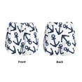 thumbnail image 4 of Disketp Navy Blue Anchors Print Women's Shorts Workout Shorts for Athletic Gym Running Shorts with Phone Pockets Small, 4 of 8