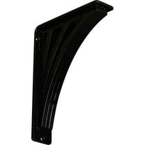 Ekena Millwork 2"W x 7 1/2"D x 10"H Nevio Wrought Iron Bracket, (Triple center brace) (6-Pack)