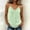 Green, variant on ClodeEU Women's V Neck Spaghetti Strap Tank Top, Casual Loose Fit Solid Color Sleeveless Tops Black,Women's Plus L