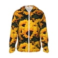thumbnail image 1 of Balery Flower Bush Sunflower Sudadera ligera de manga larga con capucha y protección solar UPF 50+ para hombre y mujer, ideal para pesca y running-XX-Large, 1 of 7