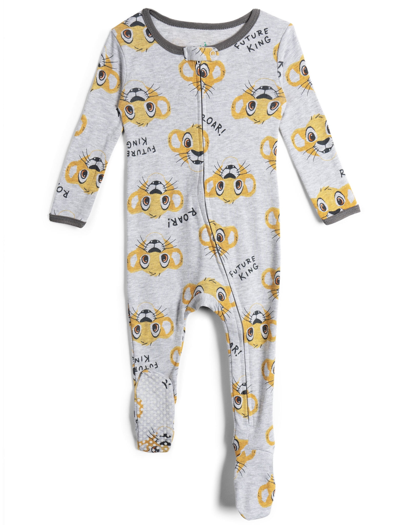Disney Lion King Baby Boys' 2-Pack Footed One-Piece Sleep N' Play Simba Heather Green
