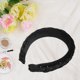 thumbnail image 5 of Diadema trenzada de terciopelo Unique Bargains antideslizante color negro, 5 of 7