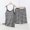White plus size shorts set a1, variant on Cagogo Women Plus Size 2 Piece Shorts Set Casual Striped V Neck Tank Top Elastic Waisted Lounge Sets Summer Cruise Outfits Loose Sleeveless Tops Comfy Matching Airport Travel Clothes, White M
