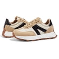 thumbnail image 5 of LUCKY STEP Womens Platform Shoes Chunky Fashion Lace-up Sneakers Casual Shoes,Beige&Black, 5 of 6