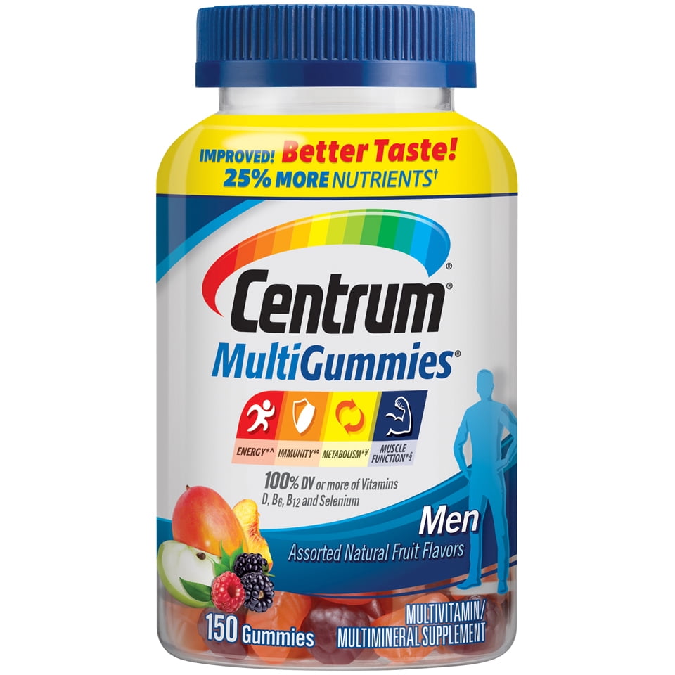 Centrum Men MultiGummies Multivitamin / Multimineral Supplement Gummies