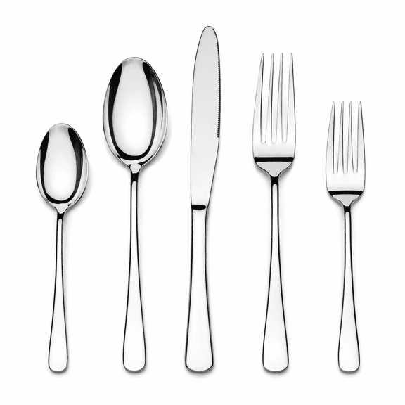 PLERISE 40-Piece Silverware Set for 8, Heavy Duty Stainless Steel Flatware with Steak Knives, Dishwasher Safe