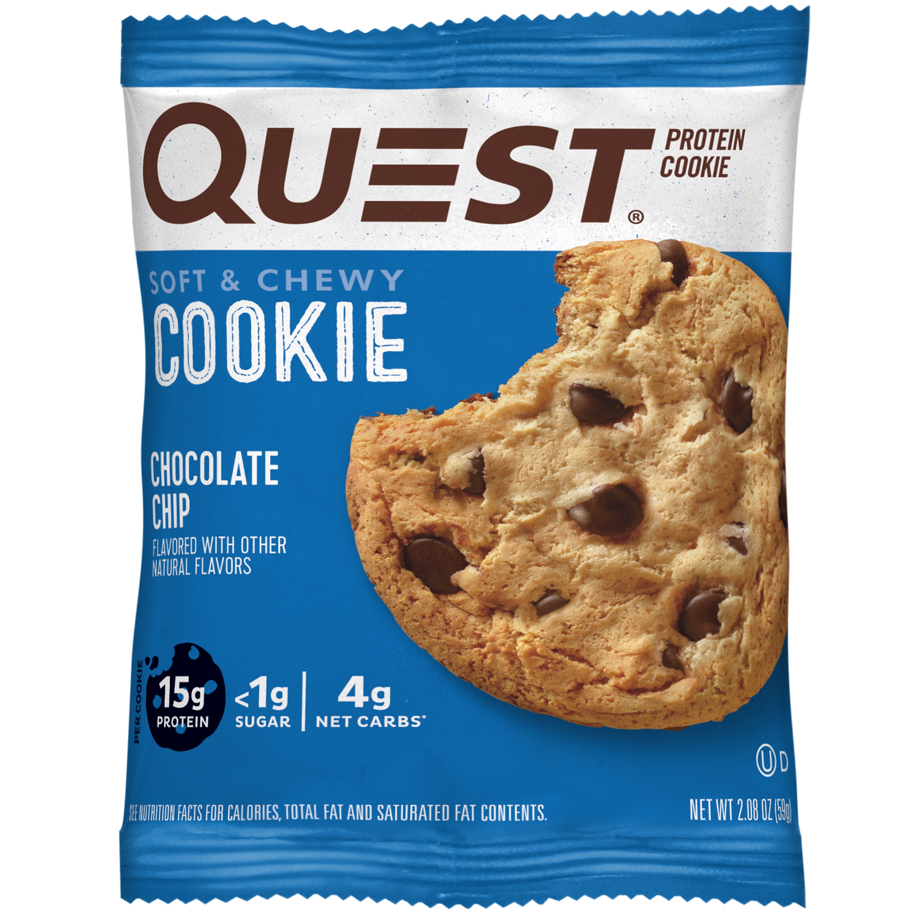 Quest Protein Cookie, Chocolate Chip, 15g Protein, 12 Ct