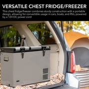 Whynter FM-62DZ 62-Quart Dual Zone Portable Freezer, Stainless Steel