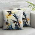 thumbnail image 3 of Throw Pillow Cover Red Animal Penguin Graphics Splash Watercolor Unusual for Day  Pillowcase Home Decorative Square Pillow Case Cushion Cover, 3 of 5