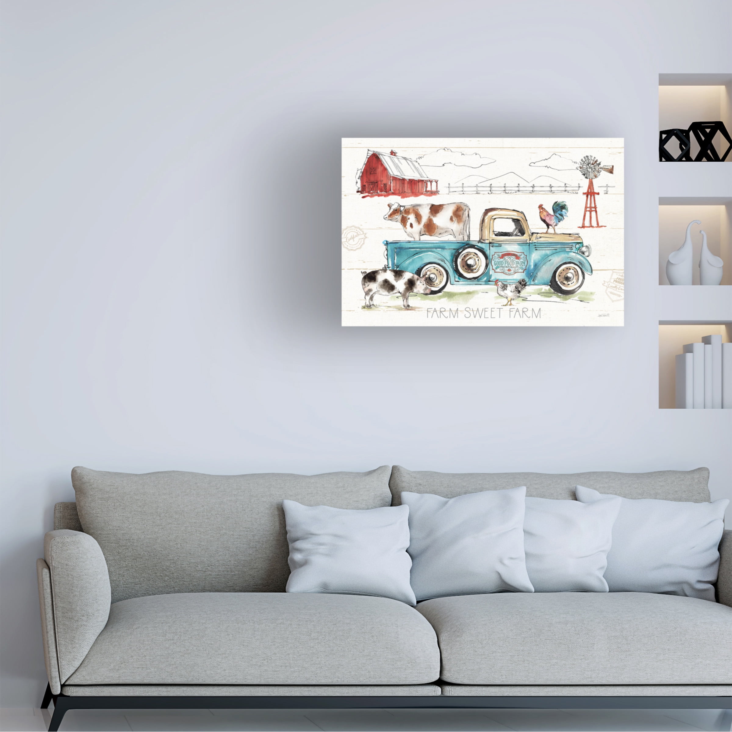 Trademark Fine Art 'Down on the Farm I' Canvas Art by Anne Tavoletti