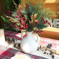 thumbnail image 3 of 70 Pcs Tiges de Verdure de Noël Assorties Branches de Pin Artificielles Cèdre Persistant Tiges de Baies Rouges Aiguilles de Pin Pulvérisations de Feuilles Scintillantes 5.9 Pouces-12.7 Pouces pour Arbres de Fête Arrangements Floraux Couronnes, 3 of 8