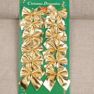 Gold Glitter Christmas Bows Large Waterproof Premade Holiday Decorative  Bows for Wreath Garland Christmas Tree Topper Outdoor Outside Decorations 9  x