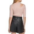 thumbnail image 2 of DKNY Womens Shoulder Cut-Out Ribbed Pullover Top, 2 of 2