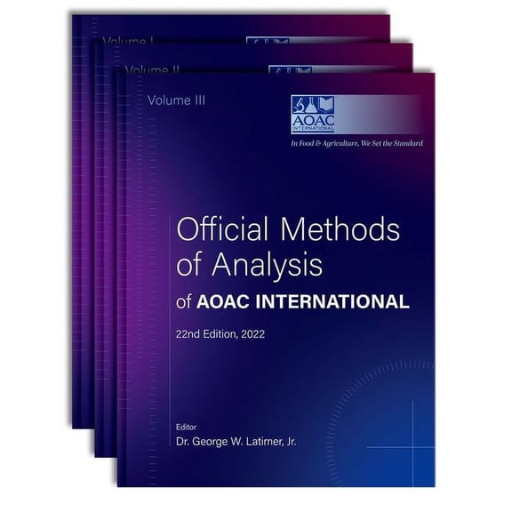 Official Methods of Analysis of Aoac International: 3-Volume Set, (Hardcover)