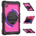 thumbnail image 5 of Dteck for Lenovo Tab M11 11-inch 2024 Case with Built-in Screen Protector, Shockproof Case with Shoulder Strap & Rotating Hand Strap Kickstand for Lenovo M11 (TB330FU / TB330XU) Tablet,Black + Rose, 5 of 8