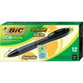 BIC Ecolutions ReAction Retractable Ballpoint Pen, Black Ink, 1mm, Medium, Dozen