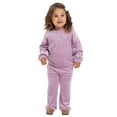 thumbnail image 5 of Wonder Nation Toddler Girls Embellished Velour Sweatshirt and Flare Pants Set, 2-Piece, Sizes 12M-5T, 5 of 5