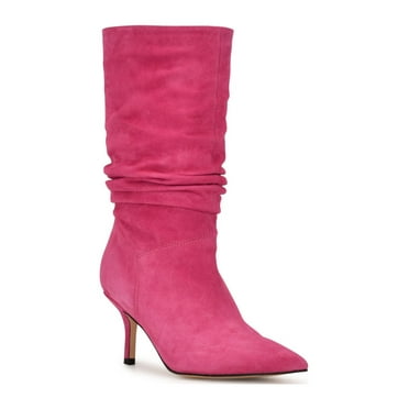 NINE WEST Womens Beige Zipper Padded Felipe Round Toe Block Heel Heeled Boots M main image 1