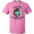 thumbnail image 3 of Inktastic Save Earth It's the Only Planet with Cats with Black Cat T-Shirt, 3 of 5
