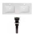 thumbnail image 1 of American Imaginations 48-in. W 1 Hole Ceramic Top Set In White Color - Overflow Drain Incl. AI-31632, 1 of 8