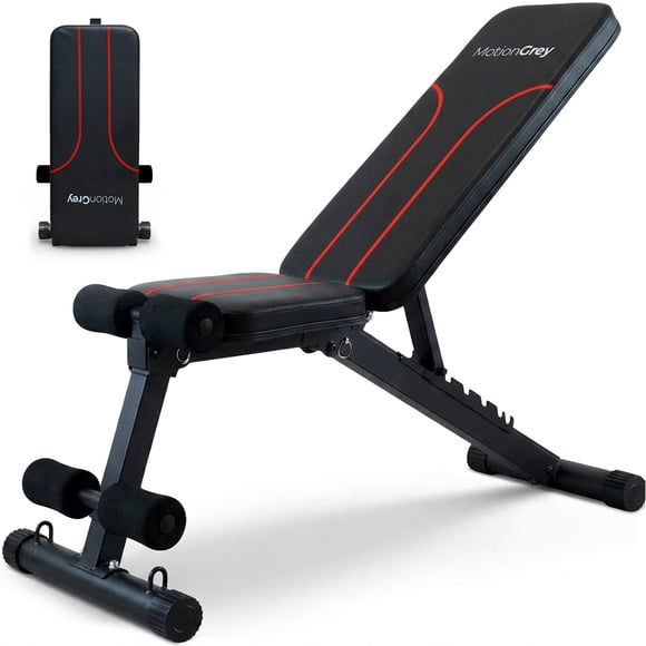 Adjustable Workout Bench - Foldable Weight Bench Press for Full Body Strength Training, Weights for Home Gym, Exercise Equipment, Bench Press, Workout Equipment - Black