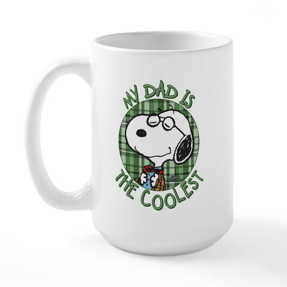 CafePress - My Dad Is The Coolest Large Mug - 15 oz Ceramic Large White Novelty Mug