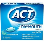 ACT Dry Mouth Soothing Mint Lozenges 18 ea ( Pack of 4)
