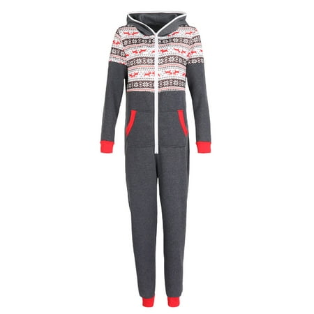 

Gupgi Family Matching Christmas Pajamas Hooded Adult Kids Xmas Sleepwear