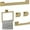 Gold, variant on 5-Pieces Matte Black Bathroom Hardware Accessories Set, SUS304 Stainless Steel Bath Towel Bar Set, Towel Racks for Bathroom Wall Mounted.