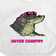 thumbnail image 4 of Inktastic Gator Country Sunny Gator in Pink Sunglasses Boys or Girls Baby Bib, 4 of 4