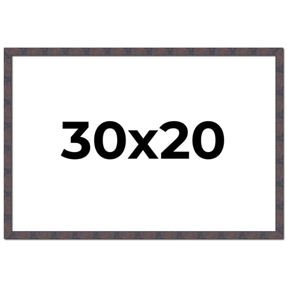 30x20 Frame Brown Rustic Lacquered Walnut Solid Wood Picture Frame Width | 0.875 Inch Moulding