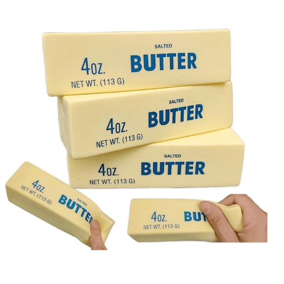 3PCS Slow Rising Squishy Butter Stick, 2026 New Wet Soft Slow Rise Squishies, Stress Relief Salted Butter Sticks, Fidget Toys Suitable for Adults office Decompression