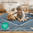 thumbnail image 4 of ODIKA 2'x3' Washable Samll Area Rug Distressed Geometric Borders Southwestern Bands Boho Striped Refined Structured for Entryway, Kitchen, Laundry Room, Non-Slip, Low Pile, 4 of 7