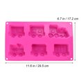thumbnail image 3 of Miangastore 6 Cavity Silicone Chocolate Mold Car Train Baking Cake Decorating Tools (Random Color), 3 of 8