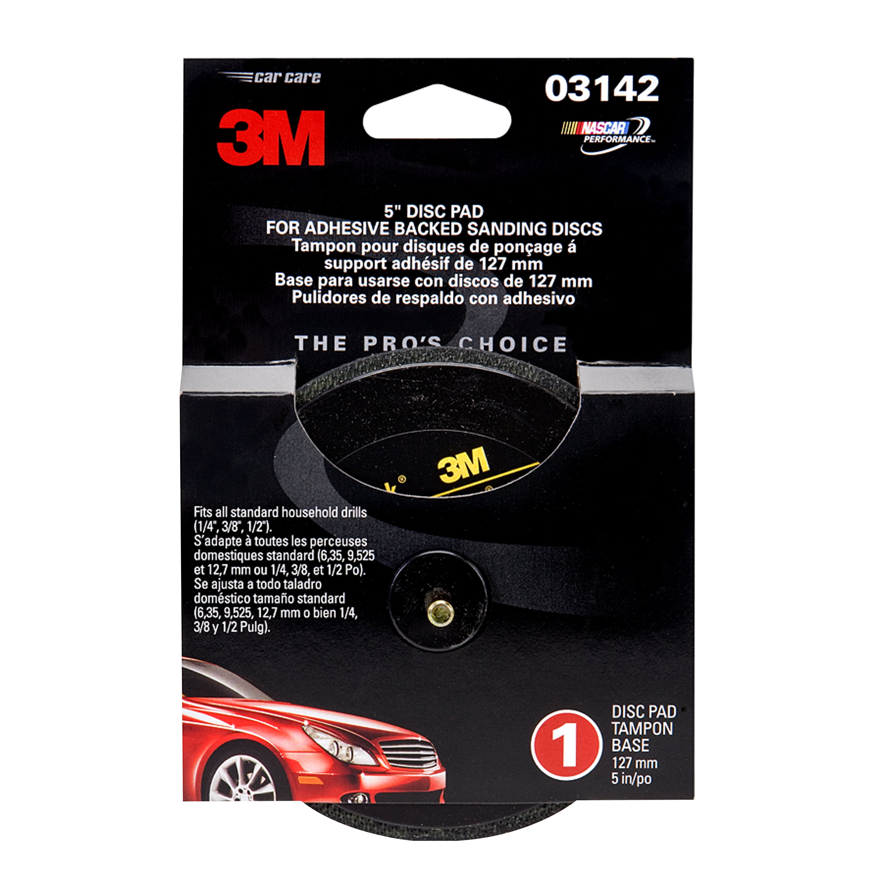 NEW 3M 03142 5" DISC PAD FOR ADHESIVE BACKED SANDING DISCS FITS STANDARD DRILL 