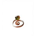 thumbnail image 2 of Moldavite Rough Ring, Natural Gemstone Ring, 2 of 9