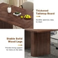 thumbnail image 5 of PHOYAL Walnut Rectangle Dining Table for 6-8, Farmhouse Double Pedestal Kitchen Table, 78.74"L, 39.37"W, 5 of 9