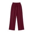 thumbnail image 7 of KIHOUT Womens Elastic Waist Capri Pants with Pockets Solid Color Casual Loose Fit Cropped Ankle Length Trousers for Summer Spring Daily Wear, 7 of 7