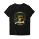 thumbnail image 2 of Tops de Manga Corta para las Mujeres de Ajuste Suelto, Día de la Independencia Negro Impreso, Cuello Redondo Suelto Superior, 2 of 4