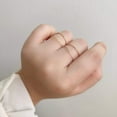 thumbnail image 5 of Dainty Minimal Rose Gold Ring, Thin Stackable Titanium Steel Ring - Shanali Jewelry, 5 of 10