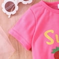 thumbnail image 5 of CPNG Toddler Girls Summer Clothes Adorable Strawberry Prints Crewneck Short Sleeve T-Shirts Tops and Mesh Skirt Cute Outfits Set(Pink,4-5 Years), 5 of 5
